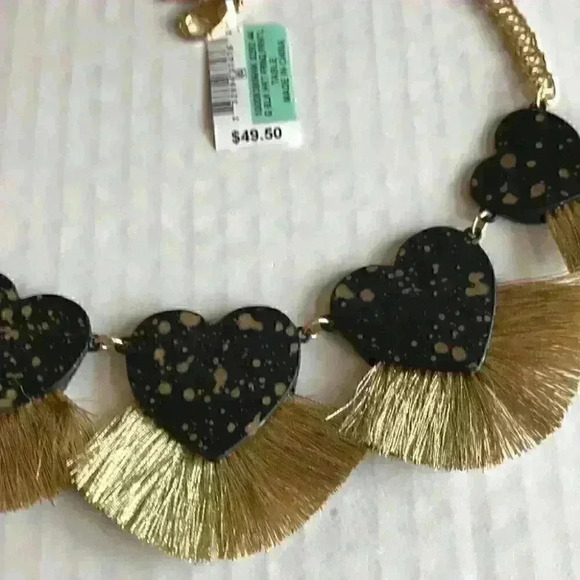 INC new gold  resin hearts and gold tone n… - Picture 3 of 8